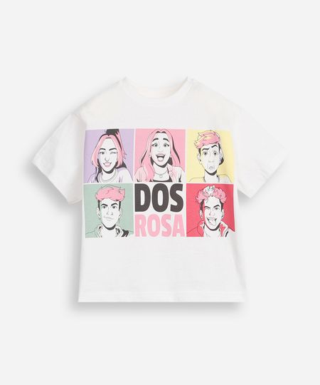 blusa infantil de algodão dos rosa off white 12