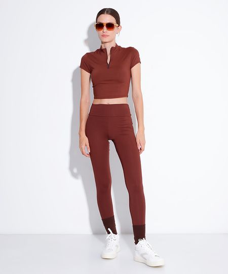 calça legging feminina esportiva ace marrom M calça legging feminina esportiva ace marrom M