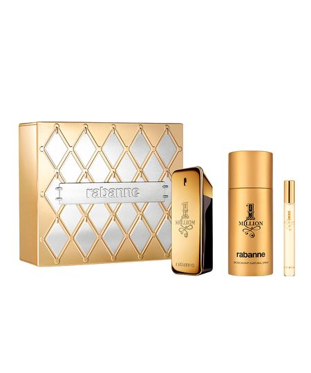kit masculino rabanne 1 million edt deo 150ml e edt 10ml UNICO