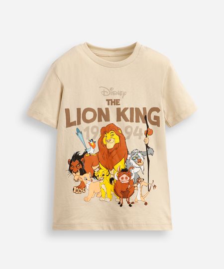 camiseta infantil de algodão o rei leão bege 6 camiseta infantil de algodão o rei leão bege 6