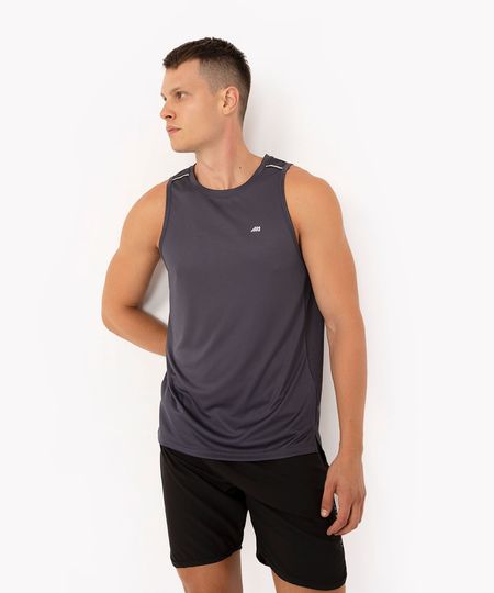 regata masculina esportiva ace com reflexivo cinza P