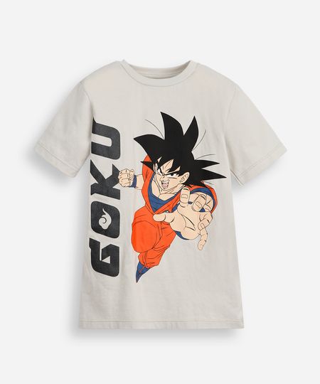 camiseta infantil de algodão goku dragon ball cinza 10