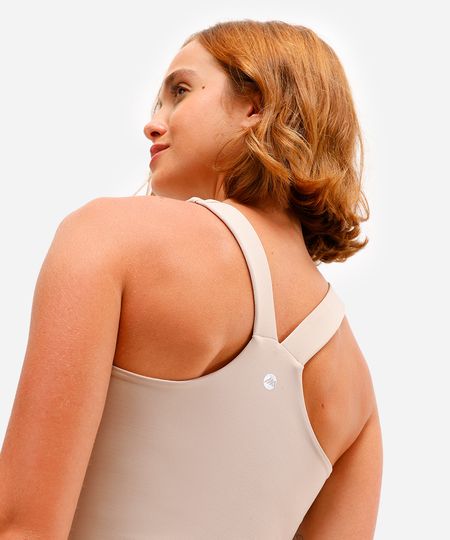 top esportivo ace alongado bege G top esportivo ace alongado bege G