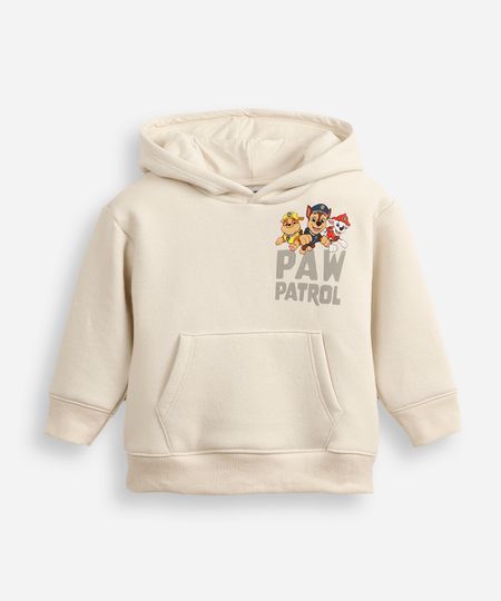 blusão infantil de moletom felpado com capuz patrulha canina bege 4 blusão infantil de moletom felpado com capuz patrulha canina bege 4