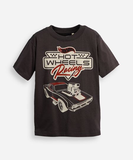 camiseta infantil de algodão hot wheels chumbo 10 camiseta infantil de algodão hot wheels chumbo 10