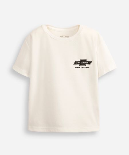 camiseta infantil manga curta chevrolet monza off white 10 camiseta infantil manga curta chevrolet monza off white 10