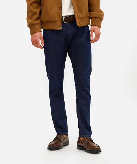 calça slim masculina jeans azul 44