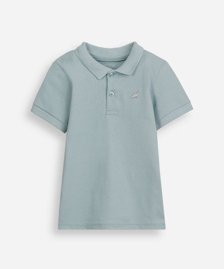 polo infantil de algodão com bordado verde 5 polo infantil de algodão com bordado verde 5