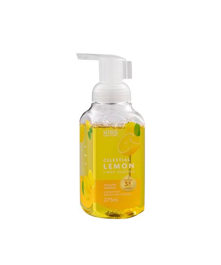 sabonete para as mãos em espuma kiss new york coleção sinergia celestial lemon 275ml 270 ML sabonete para as mãos em espuma kiss new york coleção sinergia celestial lemon 275ml 270 ML