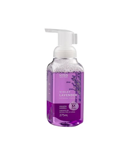 sabonete para as mãos em espuma kiss new york coleção sinergia violet lavender 275ml 270 ML sabonete para as mãos em espuma kiss new york coleção sinergia violet lavender 275ml 270 ML