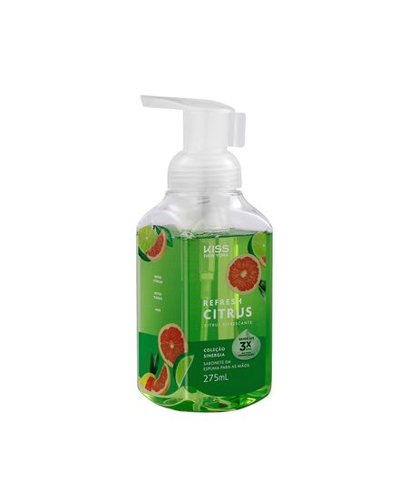 sabonete para as mãos em espuma kiss new york coleção sinergia refresh citrus 275ml 270 ML sabonete para as mãos em espuma kiss new york coleção sinergia refresh citrus 275ml 270 ML