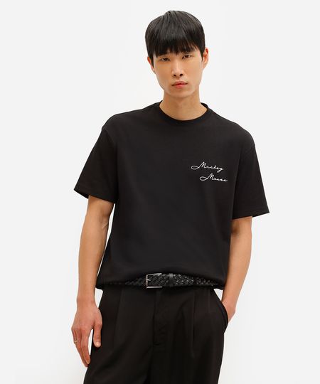 camiseta masculina manga curta mickey preta G