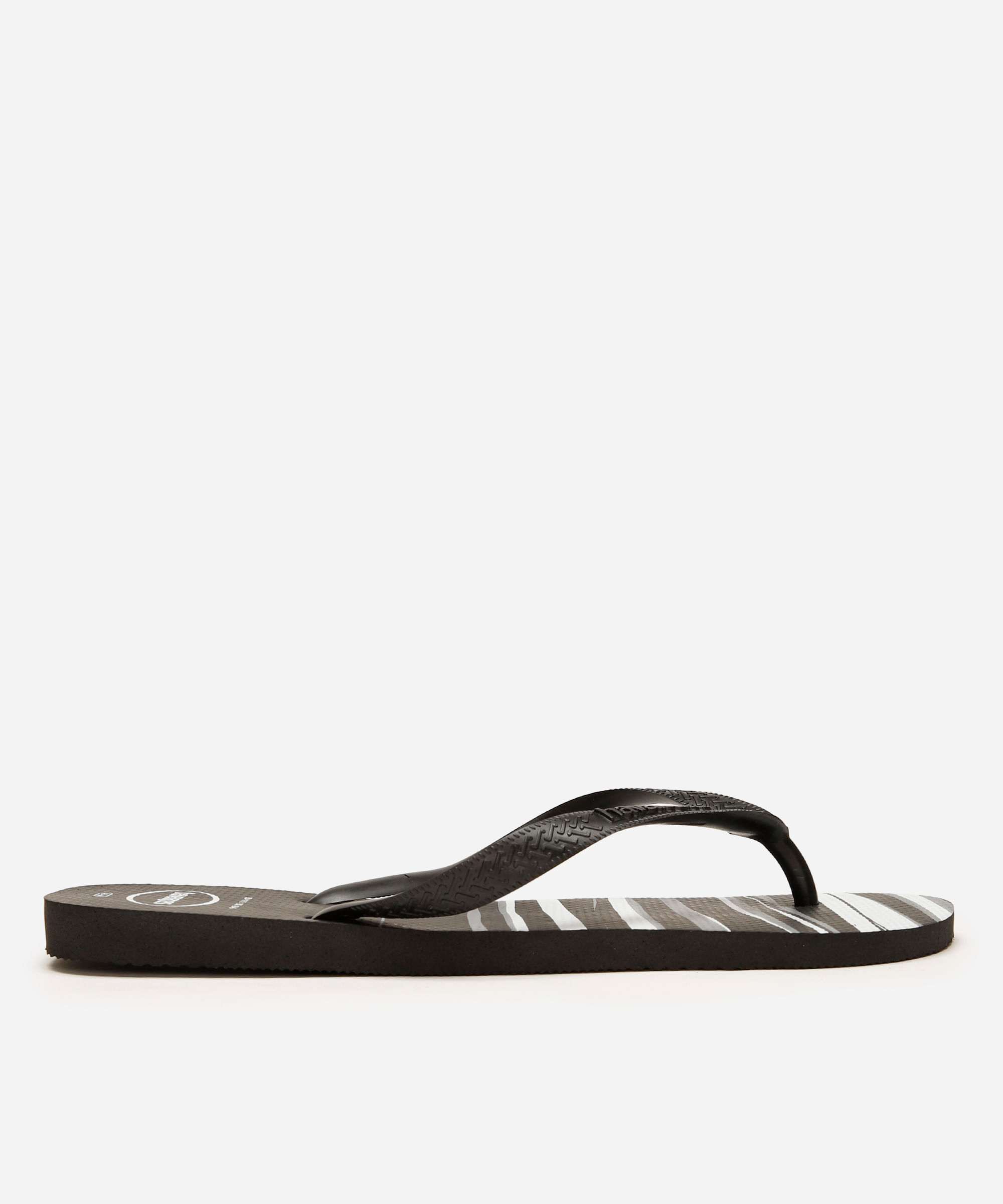 chinelo havaianas top listrado preto
