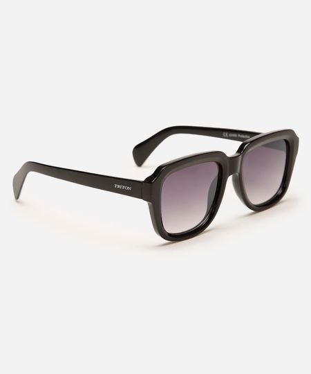 óculos de sol quadrado triton preto UNICO