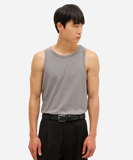 regata básica masculina de algodão cinza P regata básica masculina de algodão cinza P