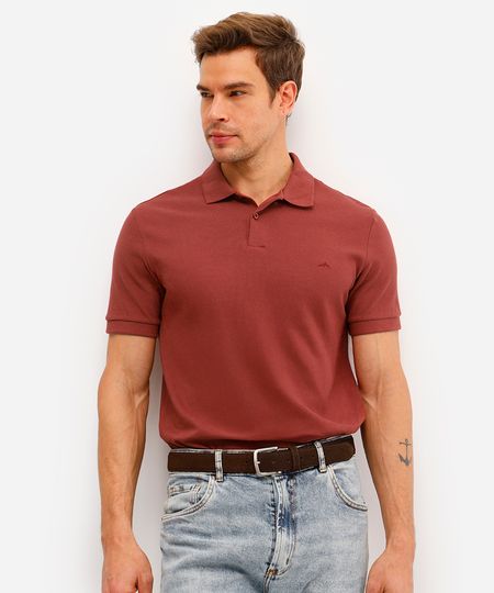 polo básica masculina manga curta vermelha P