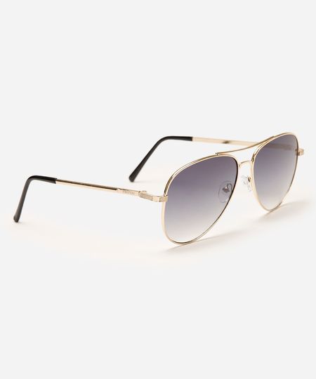 óculos de sol aviador triton unissex dourado UNICO
