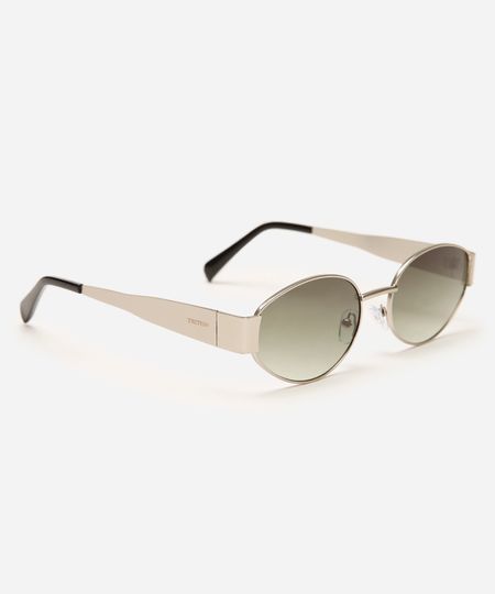 óculos de sol oval triton prateado UNICO