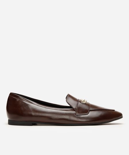 mocassim com fivela oneself marrom 35