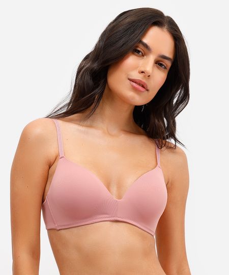 sutiã triângulo com bojo rosa 40 sutiã triângulo com bojo rosa 40