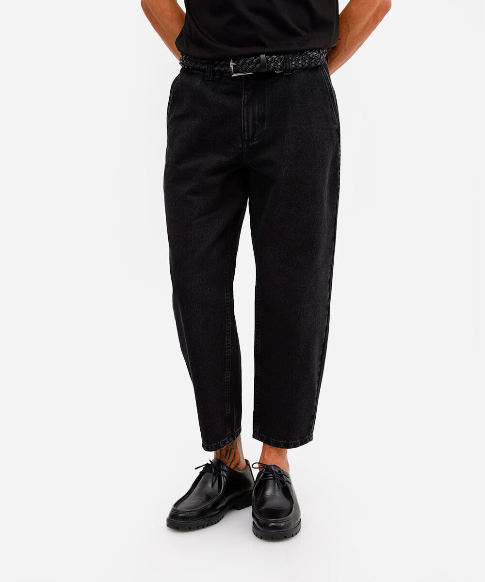 calça relaxed masculina jeans - black jeans