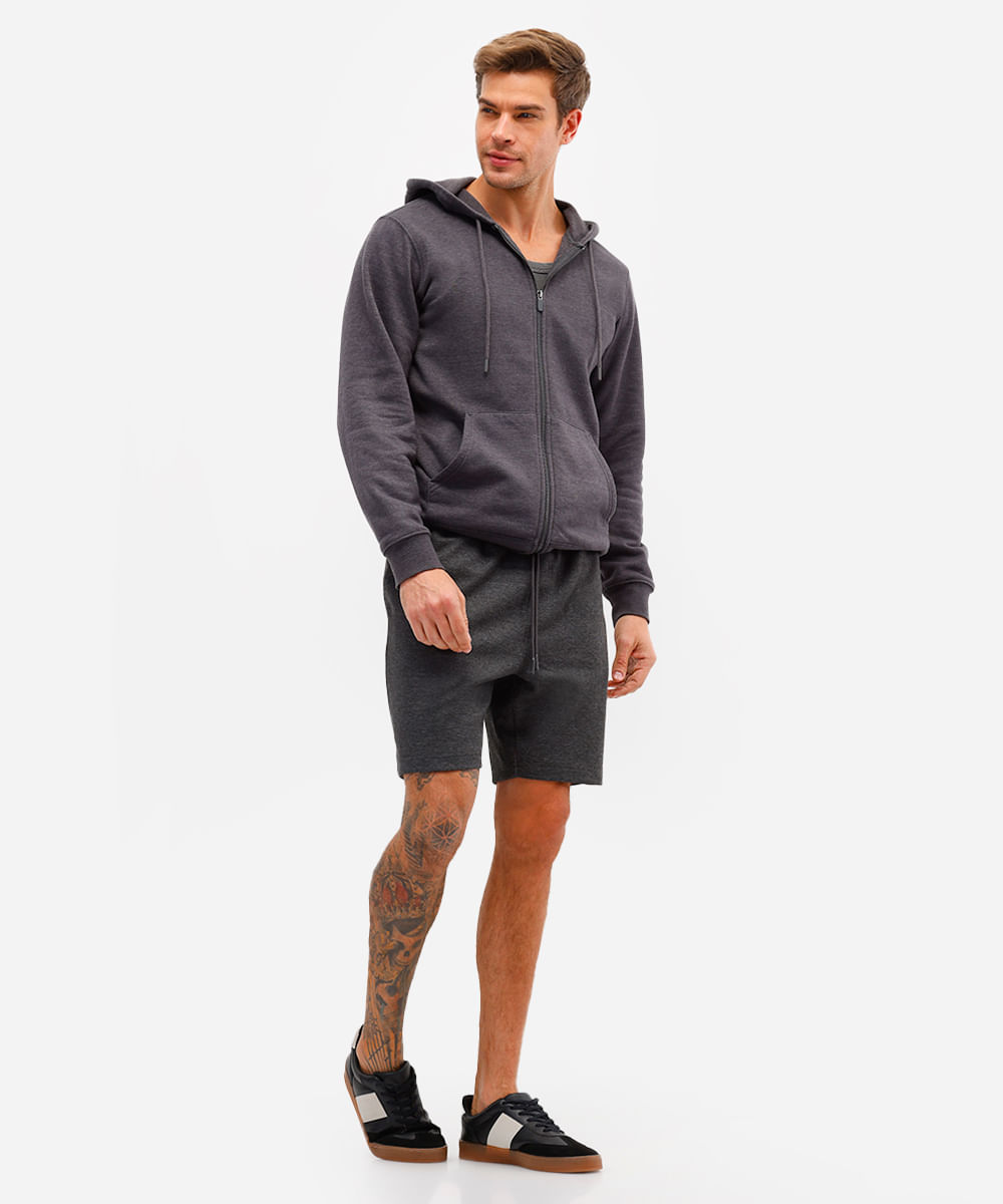 bermuda masculina básica cinza