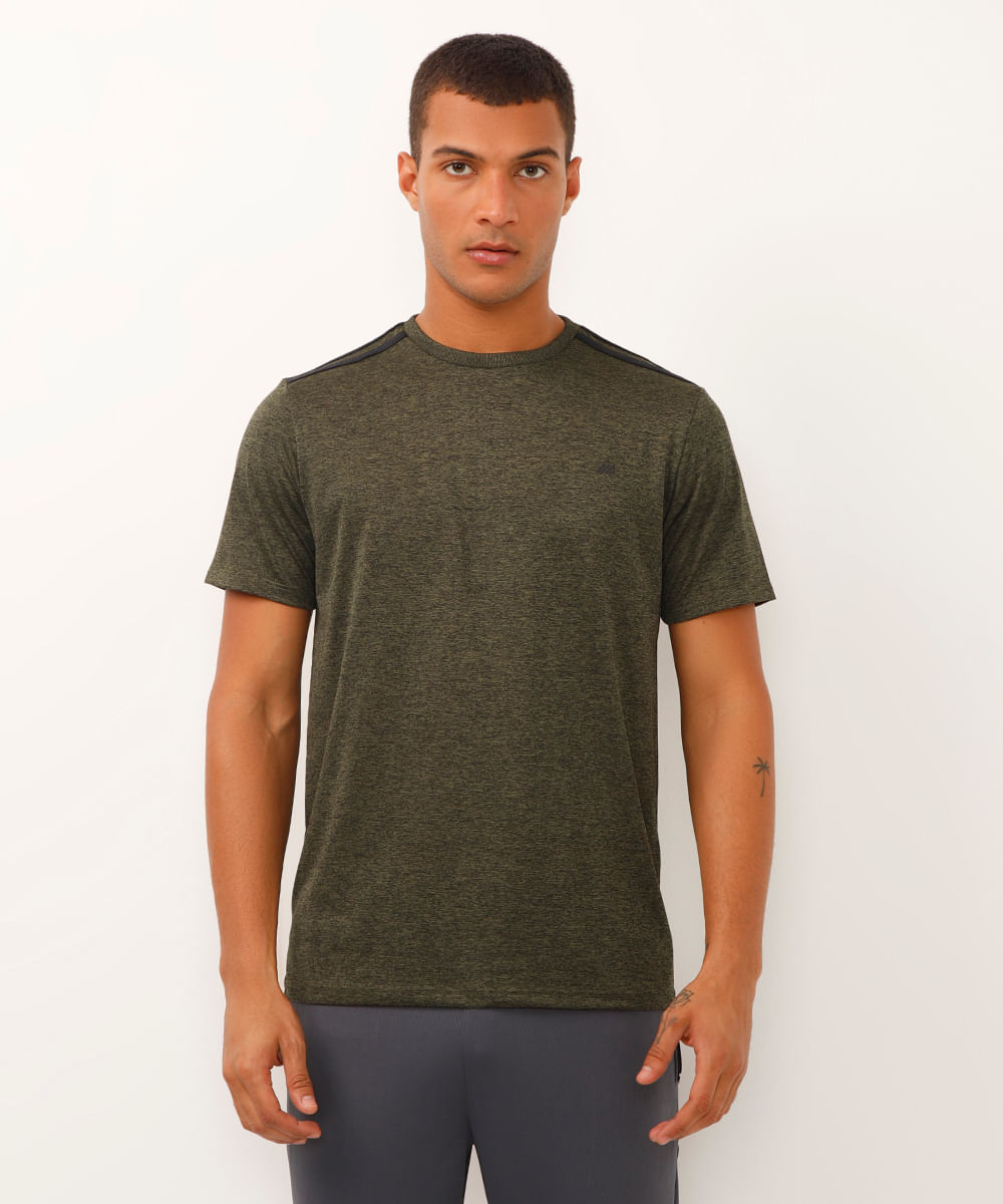 camiseta masculina esportiva ace com listras verde