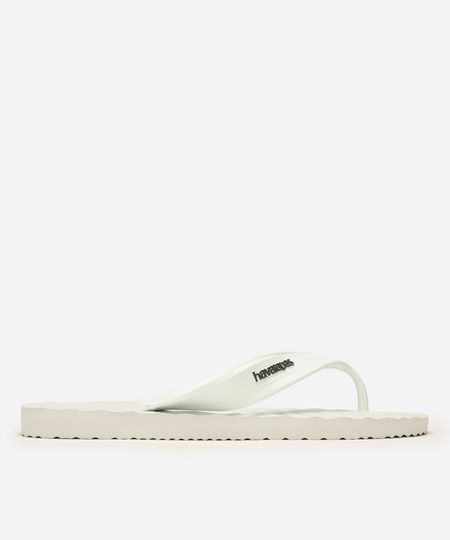 chinelo havaianas texturizado branco 37-38 chinelo havaianas texturizado branco 37-38