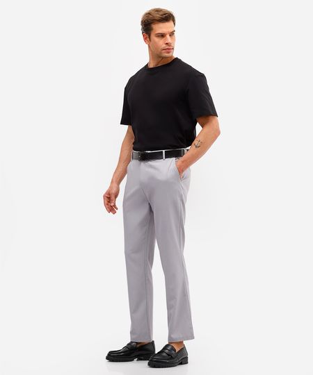 calça reta masculina de alfaiataria cinza 42 calça reta masculina de alfaiataria cinza 42