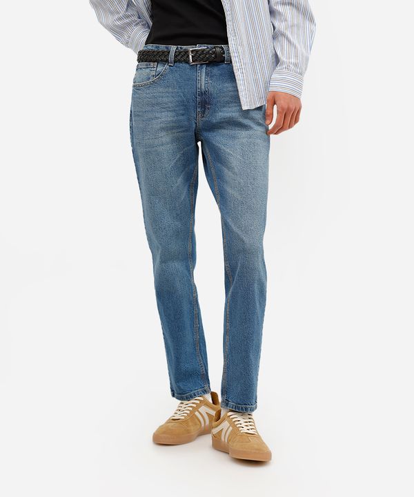 calça slim masculina jeans azul 38