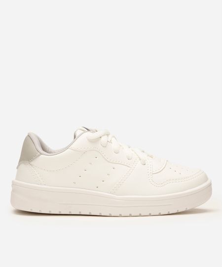 tênis infantil casual com recortes ace branco 28
