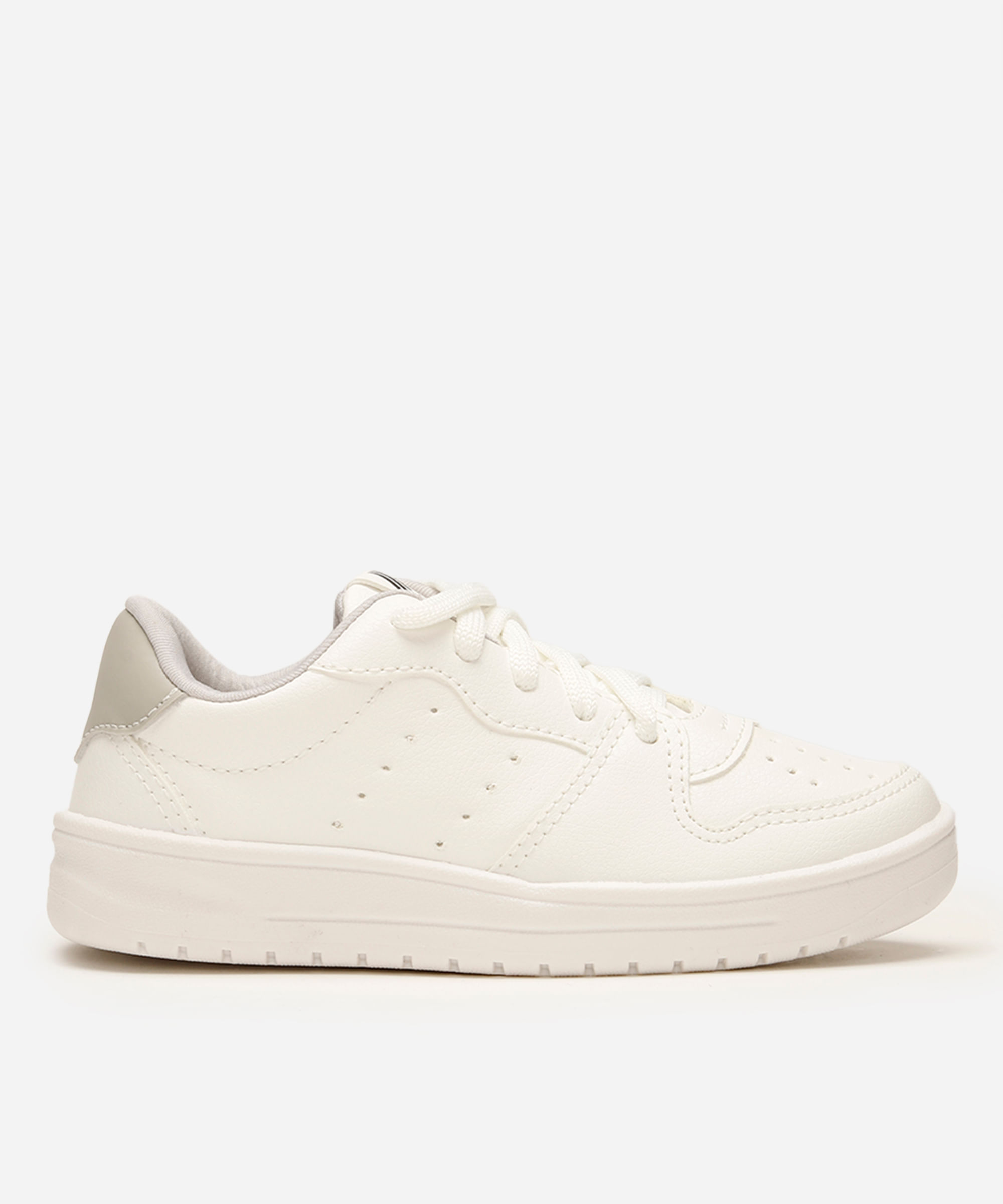 tênis infantil casual com recortes ace branco