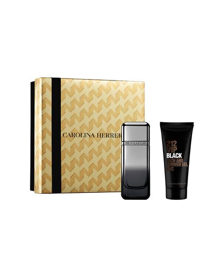 kit masculino carolina herrera 212 vip black elixir edp e gel de banho 100ml UNICO kit masculino carolina herrera 212 vip black elixir edp e gel de banho 100ml UNICO
