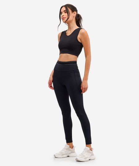 calça legging esportiva ace com bolsos preta G