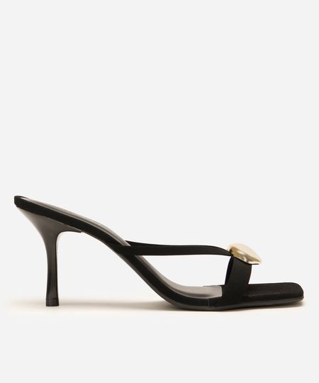 tamanco salto fino bico quadrado oneself preto 34 tamanco salto fino bico quadrado oneself preto 34