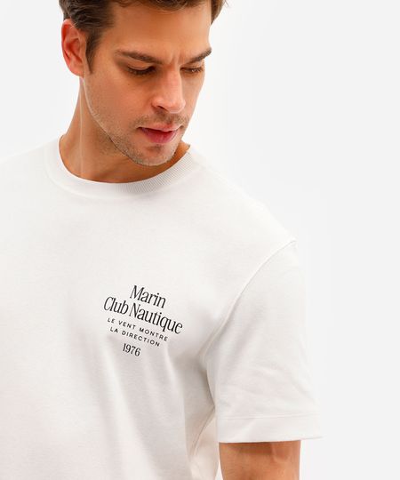 camiseta masculina de algodão estampada off white M camiseta masculina de algodão estampada off white M