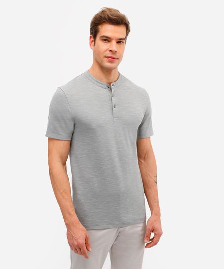 polo masculina de algodão gola padre texturizada verde G polo masculina de algodão gola padre texturizada verde G