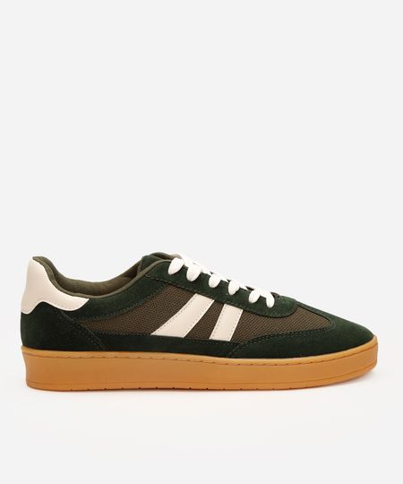 tênis casual masculino com recortes texturizado ace verde 39