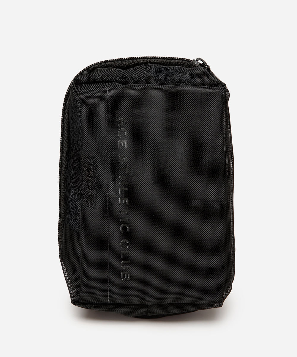 pochete de tela esportiva ace preta