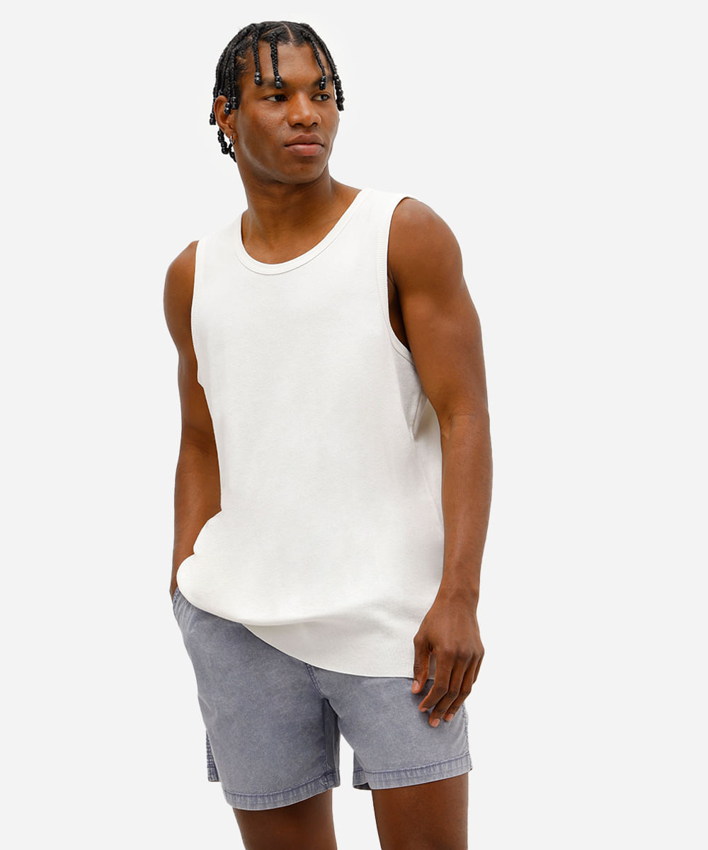 bermuda masculina de algodão estonada azul