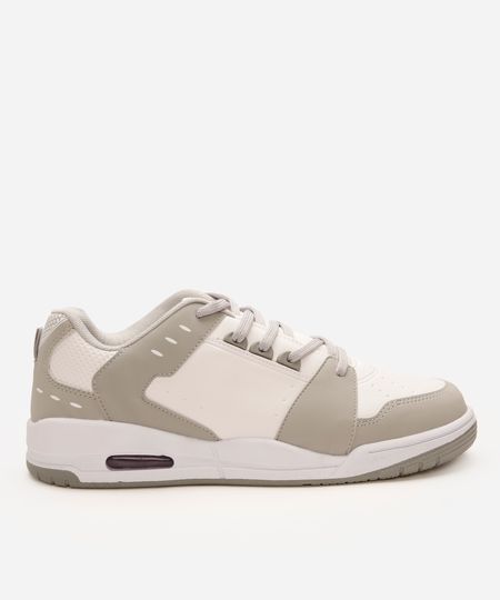 tênis casual com recortes ace cinza 39 tênis casual com recortes ace cinza 39