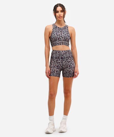 bermuda feminina esportiva ace animal print bege G bermuda feminina esportiva ace animal print bege G