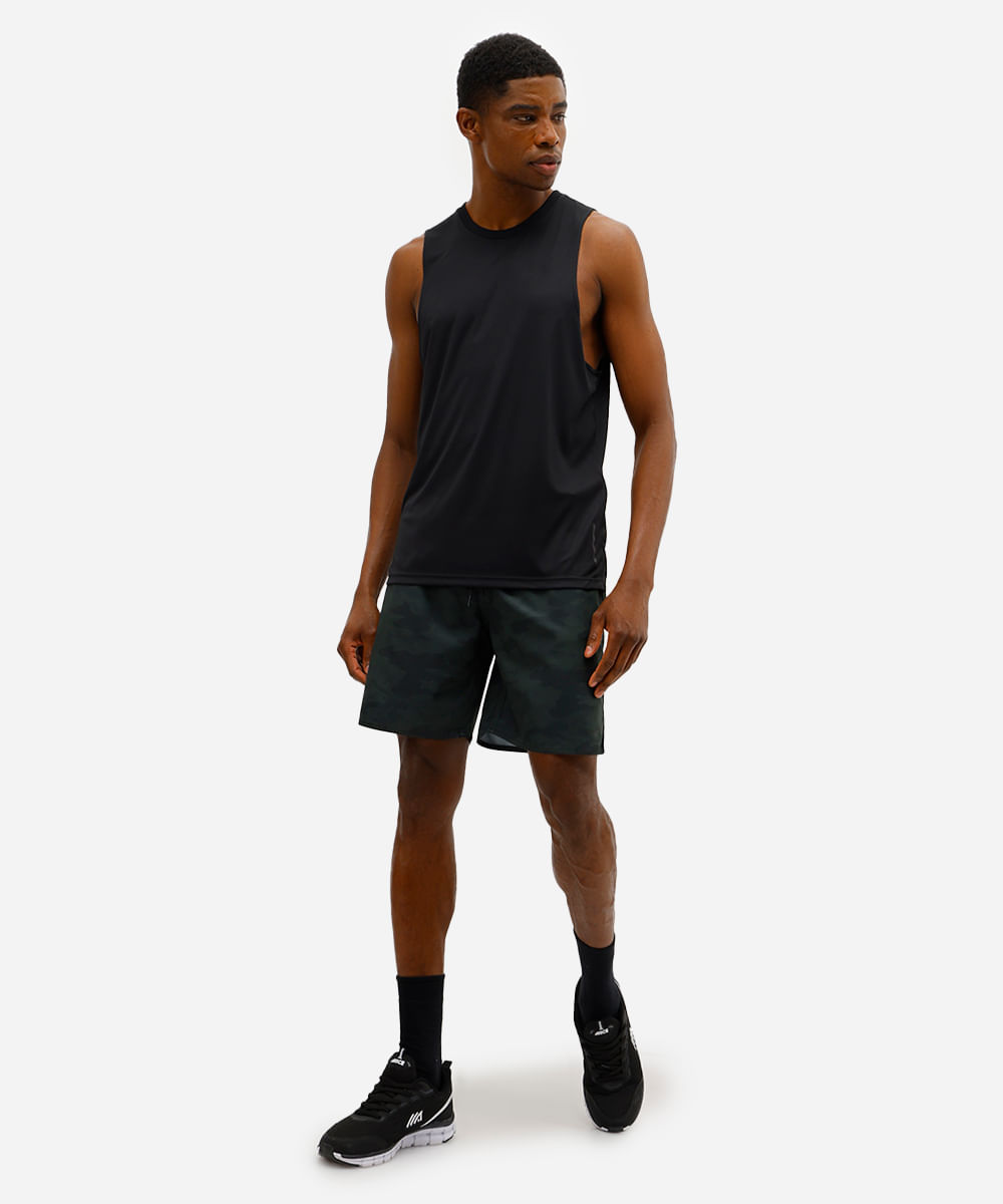 bermuda masculina esportiva ace camuflada verde