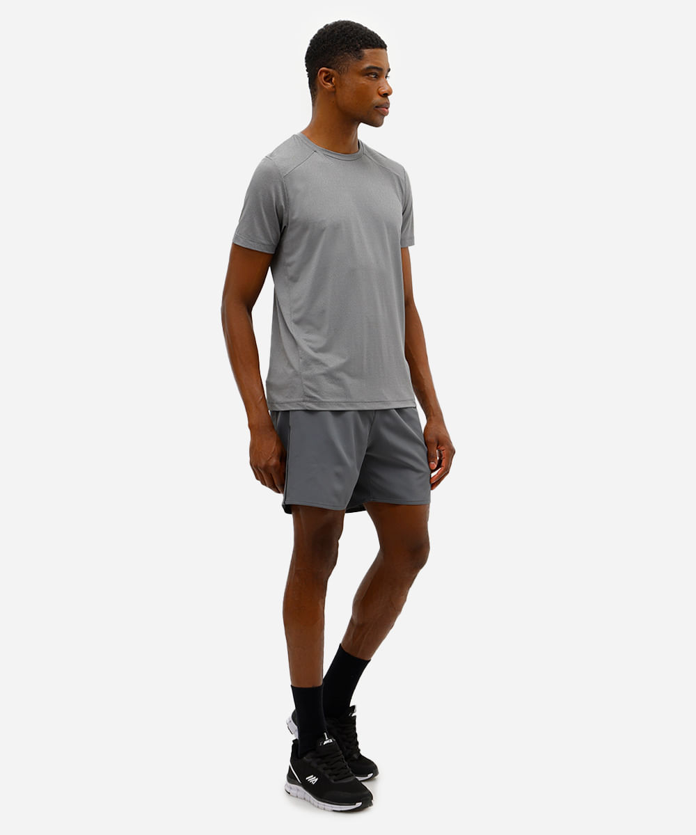 short esportivo ace masculino cós elástico cinza