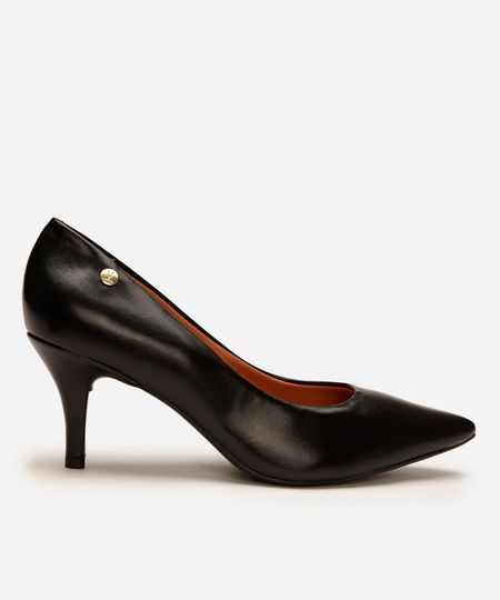scarpin feminino vizzano bico fino salto médio preto 34 scarpin feminino vizzano bico fino salto médio preto 34