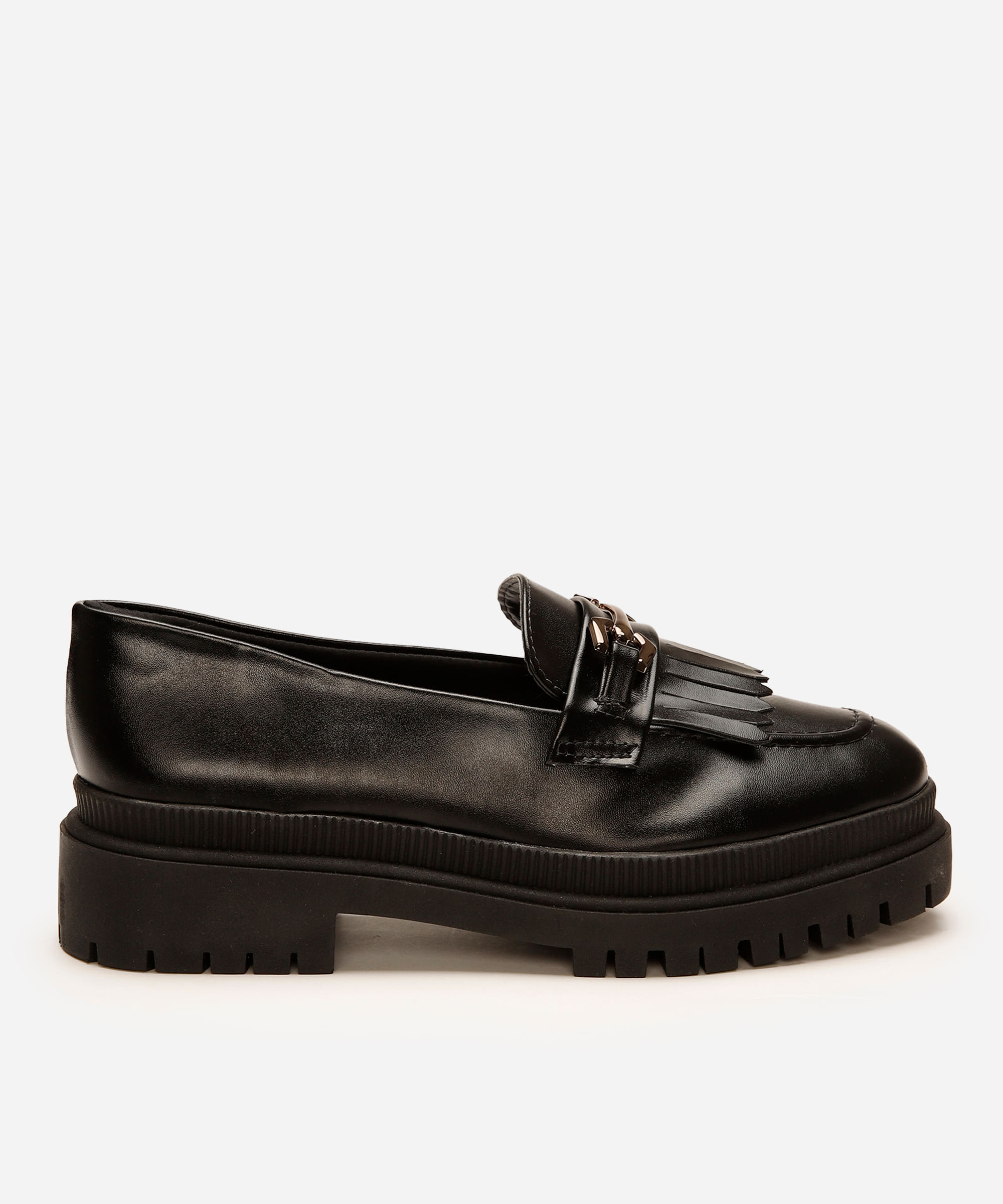 mocassim tratorado com fivela oneself preto