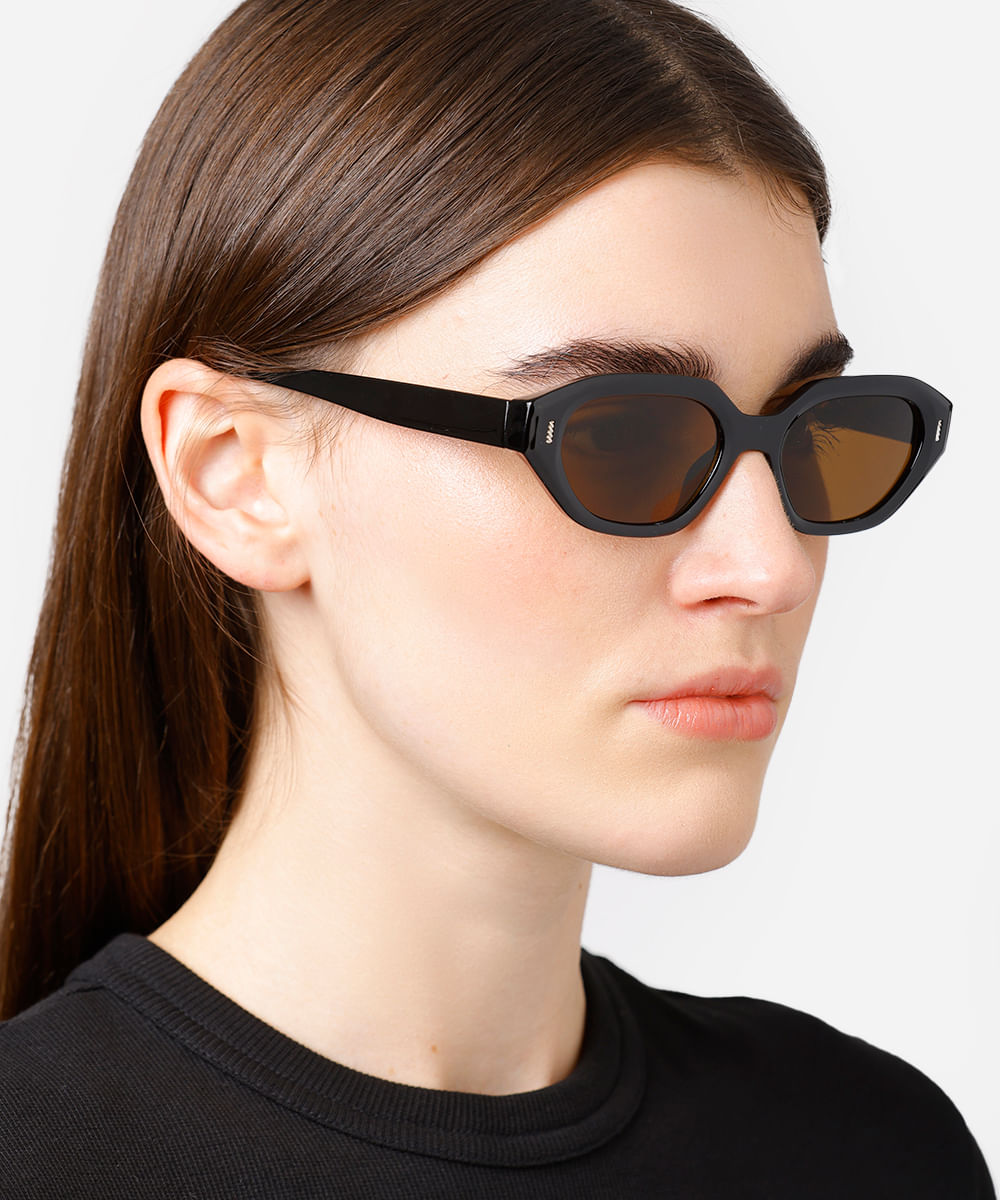 óculos de sol oval mindset preto