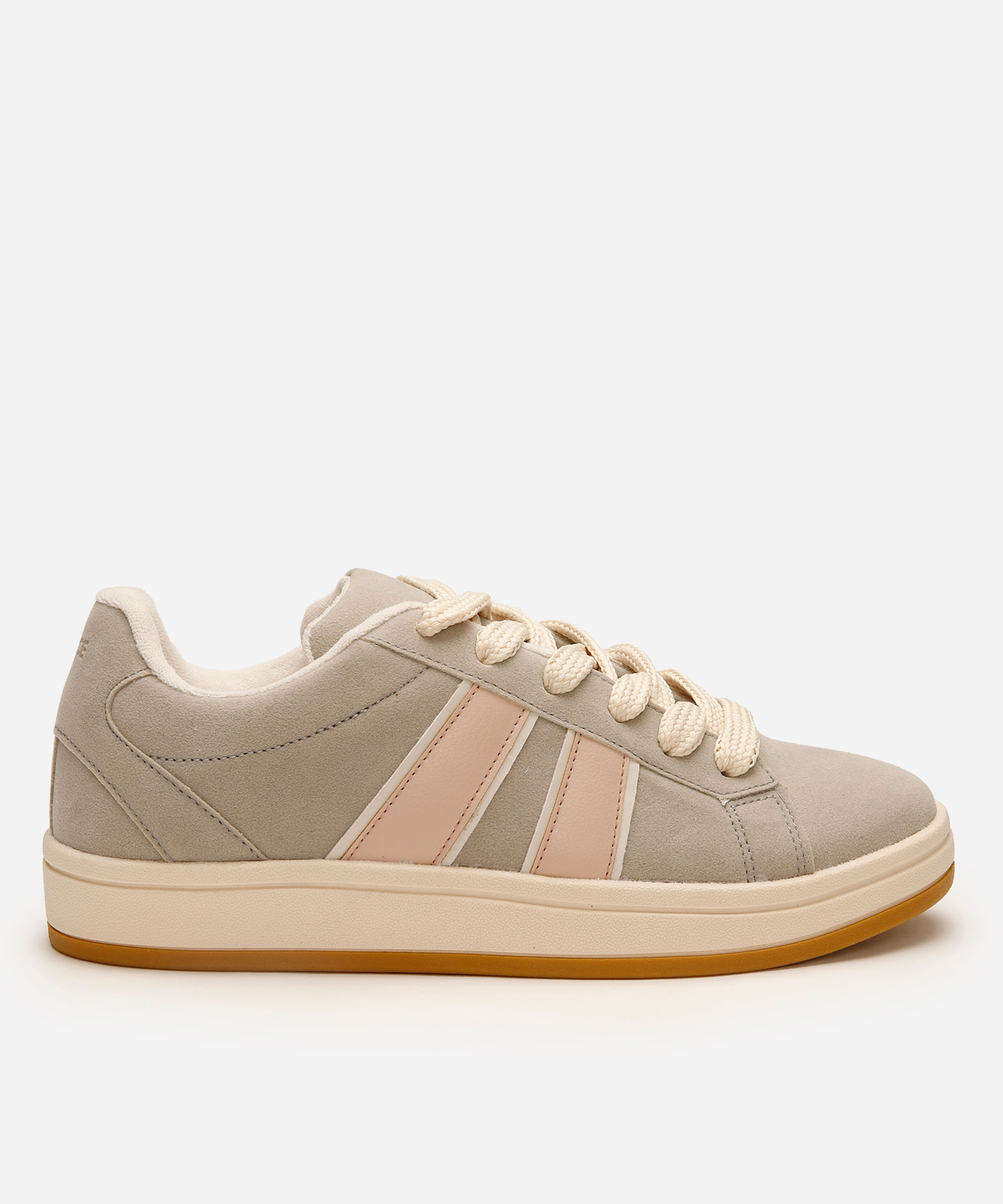 tênis casual recortes laterais texturizado ace off white