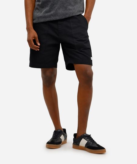 bermuda masculina de sarja preto 38 bermuda masculina de sarja preto 38