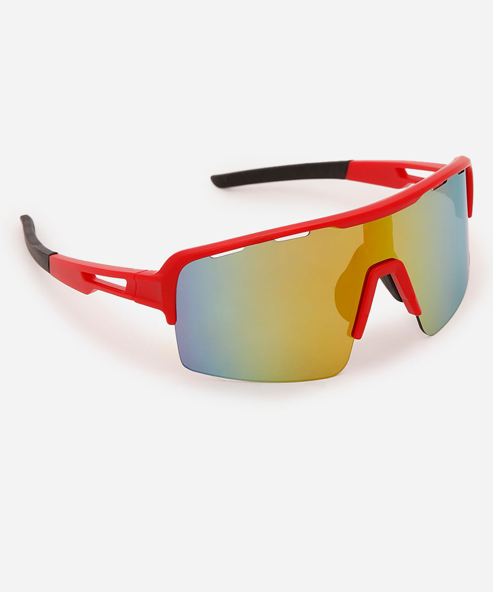 óculos de sol esportivo ace unissex vermelho